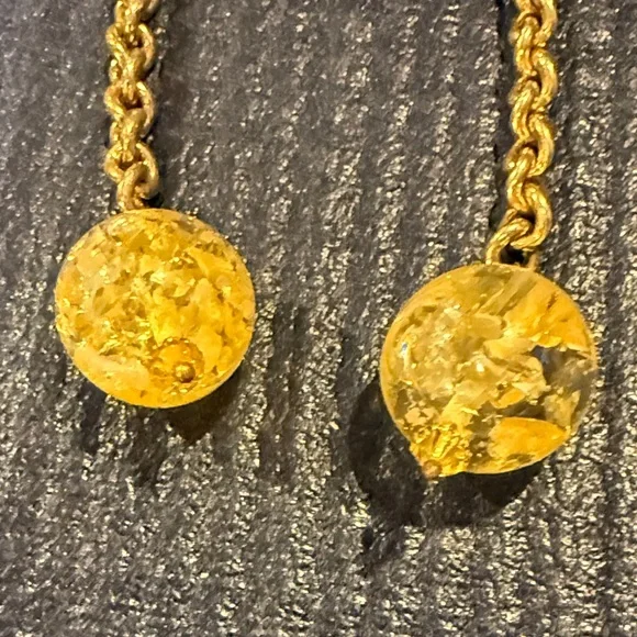 Elegant Gold Chain Drop Earrings - Picture 2 of 4